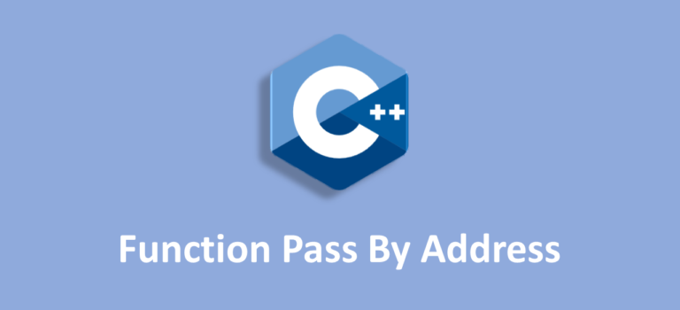 Program Sederhana Function Pass By Address C++